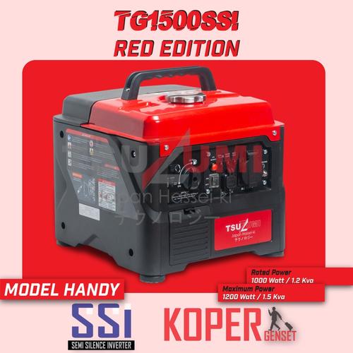 Semi Silent Inverter Koper Genset 1000 watt TG1500SSI RED