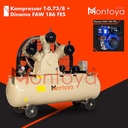 Kompresor angin MONTOYA 7,5 hp T-0.73/8 + Diesel FAW 186FES