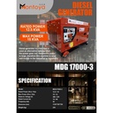 Genset 15 kva 3 phase Montoya MDG 17000-3 USA Technology