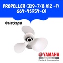 PROPELLER (3X9-7/8 X12-F)  664-45954-01 UNTUK MESIN TEMPEL YAMAHA 25PK