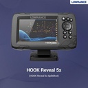 LOWRANCE Hook Reveal 5x Splitshot GPS Laut FishFinder