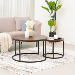 Informa Set Jesse Meja Tamu & Meja Sisi Coffee Table Meja Ruang Tamu Serbaguna Meja Sofa Persegi Furniture Rumah Aesthetic