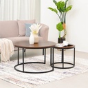 Informa Set Jesse Meja Tamu & Meja Sisi Coffee Table Meja Ruang Tamu Serbaguna Meja Sofa Persegi Furniture Rumah Aesthetic