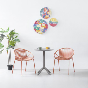 Informa Frill Kursi Teras - Merah Terracotta Balcony Chair Kursi Outdoor Serbaguna Furniture Rumah Tempat Duduk Kursi Halaman Balkon