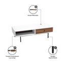 Informa Faye Meja Tamu Rectangle - Putih Walnut Coffee Table Meja Ruang Tamu Serbaguna Meja Sofa Furniture Rumah Aesthetic