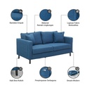 Informa Nordia Anniston Sofa Fabric 2 Seater Dallas Tempat Duduk Empuk Sofa Ruang Tamu Furniture Indoor Rumah Fabric Couch