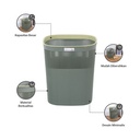 Informa 9 ltr Flo Tempat Sampah Tanpa Tutup - Hijau Tong Sampah Wadah Pembuangan Alat Kebersihan Indoor Trash Bin