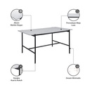 Informa Jordie Meja Makan - Abu-Abu Dining Table Dinner Table Meja Kursi Ruang Makan Aesthetic Furniture Dining Room