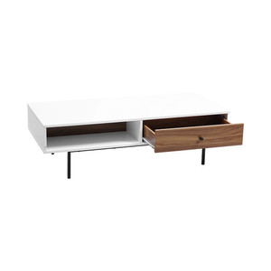 Informa Faye Meja Tamu Rectangle - Putih Walnut Coffee Table Meja Ruang Tamu Serbaguna Meja Sofa Furniture Rumah Aesthetic