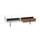 Informa Faye Meja Tamu Rectangle - Putih Walnut Coffee Table Meja Ruang Tamu Serbaguna Meja Sofa Furniture Rumah Aesthetic