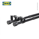 IKEA BEKRAFTA Set Batang Dua Gorden Putih 120-210cm 19mm