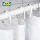IKEA HASSJON Ring Tirai Kamar Mandi Putih Isi 12pcs