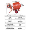 Dutec Mixer Molen Dorong Mesin Pengaduk Semen Concrete Engine 400Liter