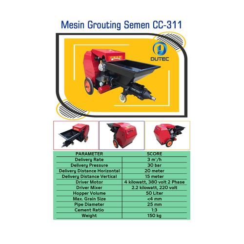 DUTEC Mesin Sprayer Semen Mortar Plesteran Type CC-311