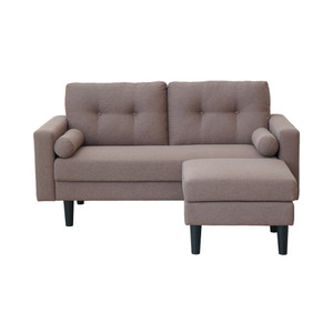 Informa Pluto Set Sofa Fabric 2 Seater Dengan Bangku - Cokelat