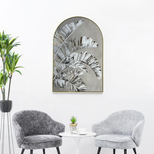 Informa 80.8X120.8X4 cm Hiasan Dinding Kanvas Art Arch Leaves E3