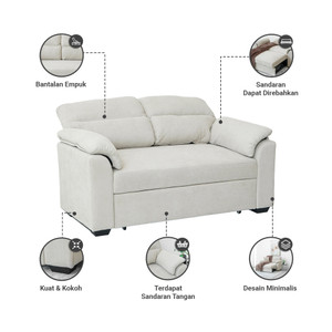 Informa Cloud Sofa Bed - Krem Indico