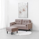 Informa Pluto Set Sofa Fabric 2 Seater Dengan Bangku - Cokelat