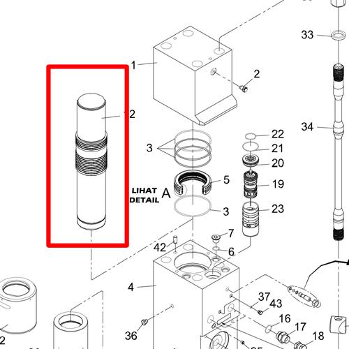 Piston Soosan Sb81 Sparepart Hydraulic Breaker C31 255