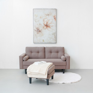Informa Pluto Set Sofa Fabric 2 Seater Dengan Bangku - Cokelat