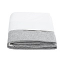 Informa 140X220 cm Taplak Meja Linen Border - Abu-Abu