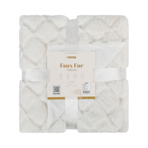 Informa 127X152 cm Demi Selimut Throw Faux Fur - Putih