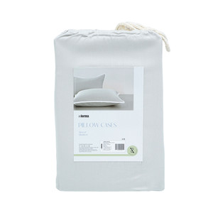 Informa Set 2 Pcs King Sarung Bantal Bamboo - Abu-Abu Muda