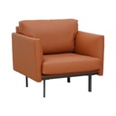 Informa Keanu Sofa Kulit 1 Seater - Cokelat