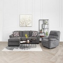 Informa Ashley Brise Sofa L Sectional Fabric - Abu-Abu