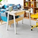 Informa Heidi Meja Kantor - Putih / Cokelat Oak