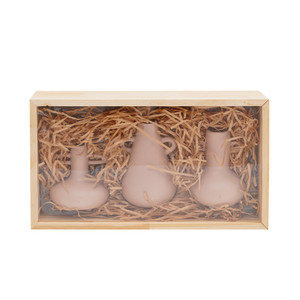Informa 32.7x18.5x12.5 Cm Set 3 Pcs Vas - Krem