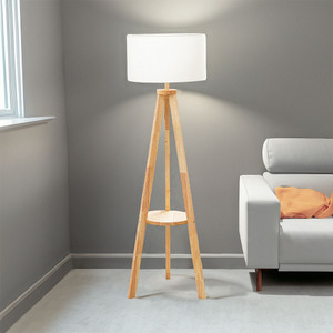 Informa Felton Lampu Lantai - Krem/Kayu
