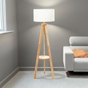 Informa Felton Lampu Lantai - Krem/Kayu