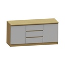 Informa 180 cm Ivy Ii Kabinet Bawah Dapur - Putih / Cokelat Oak