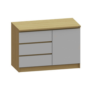 Informa 120 cm Ivy Ii Kabinet Bawah Dapur - Putih/Cokelat Oak
