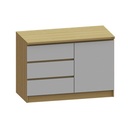 Informa 120 cm Ivy Ii Kabinet Bawah Dapur - Putih/Cokelat Oak