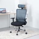 Informa Sunon Neo Winger Kursi Kantor Sandaran Tinggi - Hitam/Abu-Abu