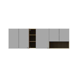 Informa 180 cm Ivy Ii Kabinet Dinding Dapur - Putih / Cokelat Oak