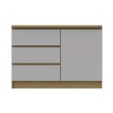 Informa 120 cm Ivy Ii Kabinet Bawah Dapur - Putih/Cokelat Oak