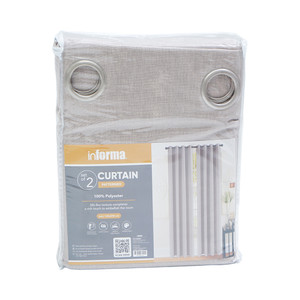 Informa 140X250 cm Set 2 Pcs Gorden Faux Linen - Beige