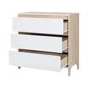 Informa Blade Laci Penyimpanan 3 Tingkat - Cokelat Oak/putih Laci Kabinet Serbaguna Cabinet Penyimpanan Indoor Multifunctional Drawer Storage Furniture Rumah