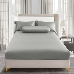 Informa 180X200 cm Set 7 Pcs Seprai King Tencel Luxe Steel - Abu-Abu Sprei Seprai Aesthetic Seprei Sheet Set Bed Sheet Aksesoris Tempat Tidur Set Sarung Bantal Sarung Guling