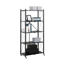 Informa Ollin Rak Besi Lipat 5 Tingkat - Hitam storage rack metal tempat penyimpanan serbaguna rak barang dokumen arsip organizer kantor sekolah