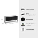 Informa Spencer Rak Tv - Hitam tv stand furnitur indoor rumah meja rak tivi tempat pajangan televisi