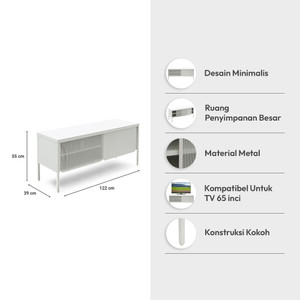Informa Spencer Rak Tv - Putih tv stand furnitur indoor rumah meja rak tivi tempat pajangan televisi