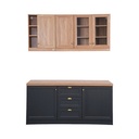 Informa 1.8 mtr Irish Kitchen Set Lemari Kabinet Dapur Serbaguna Kitchen Storage Tempat Penyimpanan Peralatan Masak Rak Atas Bawah Dapur Furniture Dapur