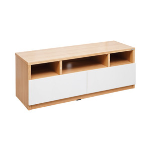 Informa Ricola Rak Tv Dengan Pintu Flip - Putih/cokelat Oak Euro Tv Stand Furnitur Indoor Rumah Meja Rak Tivi Tempat Pajangan Televisi
