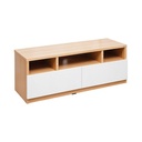Informa Ricola Rak Tv Dengan Pintu Flip - Putih/cokelat Oak Euro Tv Stand Furnitur Indoor Rumah Meja Rak Tivi Tempat Pajangan Televisi