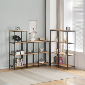 Informa Ryan Rak Penyimpanan - Hitam/Cokelat Oak Organizer Serbaguna Tempat Simpan Barang Multifungsi Rak Storage Perlengkapan Rumah Tangga