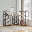 Informa Ryan Rak Penyimpanan - Hitam/Cokelat Oak Organizer Serbaguna Tempat Simpan Barang Multifungsi Rak Storage Perlengkapan Rumah Tangga